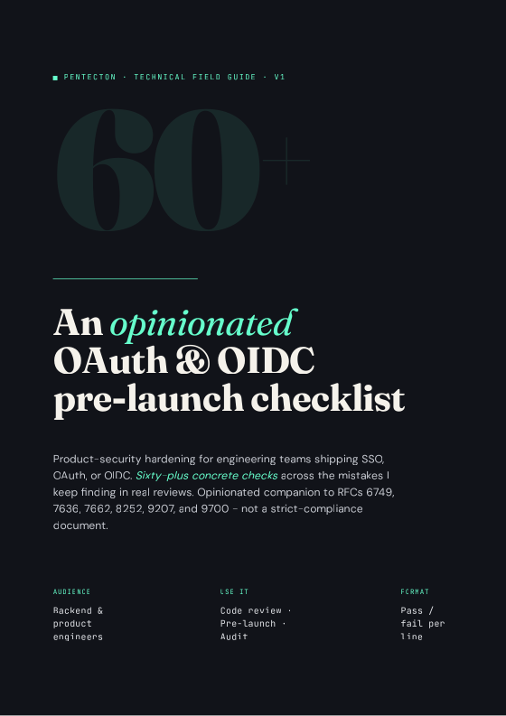 OAuth/OIDC pre-launch checklist cover